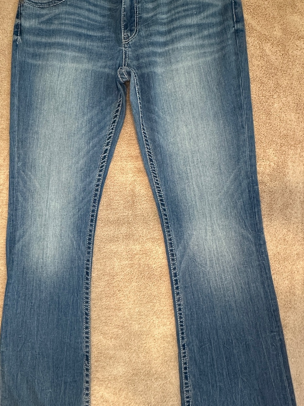 BKE Payton Women's Boot Cut Jeans - Mid Rise - Faded Blue Wash